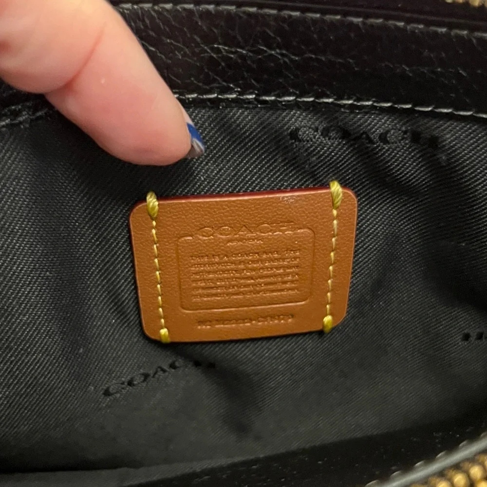 Coach Black Crossbody Bag with Gold Accents